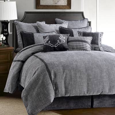 HiEnd Accents Hamilton Chenille Tweed Duvet Cover Set, 3PC