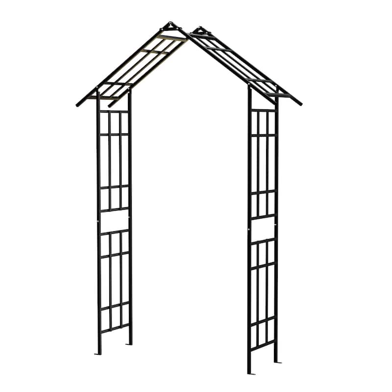 Adjustable Metal Arch Trellis for Climbing Garden Plants