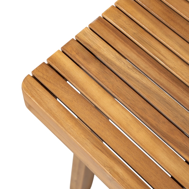 69" Acacia Wood Outdoor Dining Table With Slatted Top, 300 Lbs Weight Capacity, Ideal For Patio & Garden Gatherings