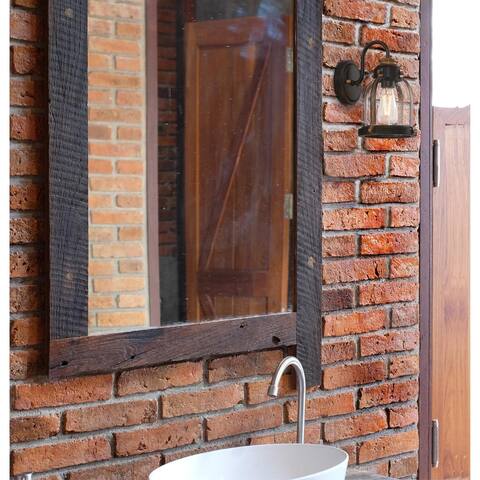 Westinghouse Lighting Cindy One-Light Oil Rubbed Bronze and Barnwood Indoor Wall Fixture