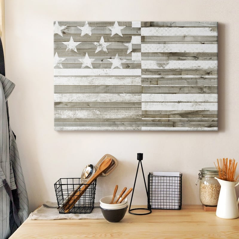 Americana Flag Premium Gallery Wrapped Canvas - Ready to Hang