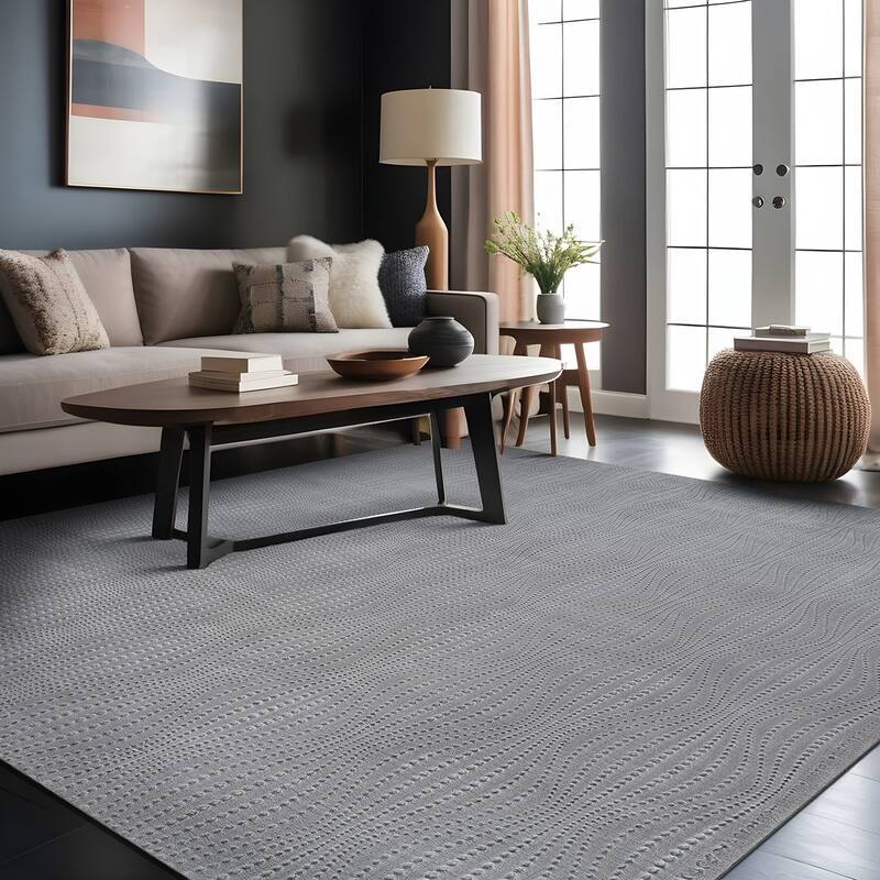 Beverly Rug Serenity Solid Modern Non Slip Soft Indoor Area Rug