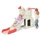 preview thumbnail 6 of 6, 6-In-1 Slide for Kids Toddler Climber Slide Playset w/ Basketball Hoop Pink