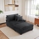 preview thumbnail 102 of 116, Modular Armchair and Ottoman Set with Adjustable Headrest, Flannel Upholstery
