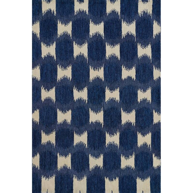 Momeni Leiden Hand Tufted Wool Area Rug - Navy - 3' 6" x 5' 6" - Runner/Rectangle