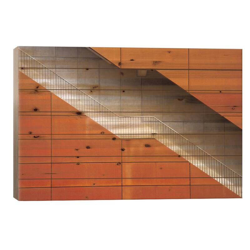 Steel Print On Wood by Alida van Zaane - Multi-Color - 18x26x1.5