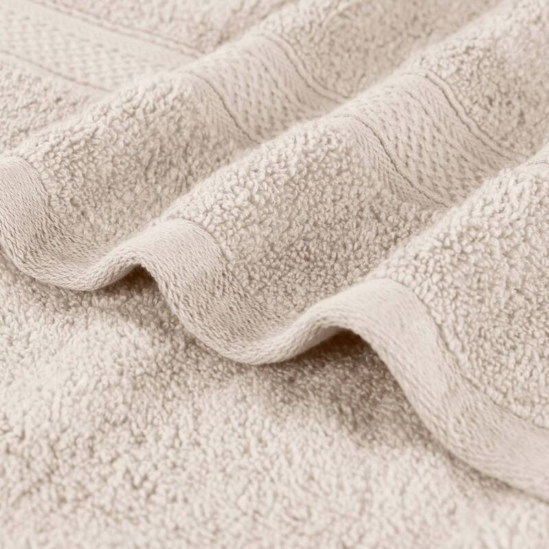 Superior Chevron Zero Twist Solid and Jacquard Cotton 9 Piece Towel Set
