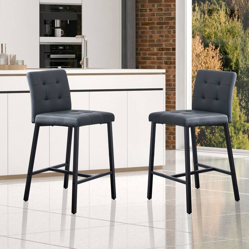 2PCS Bar chairs,Dining chairs.Bar stool with Durable Electroplated Metal Legs