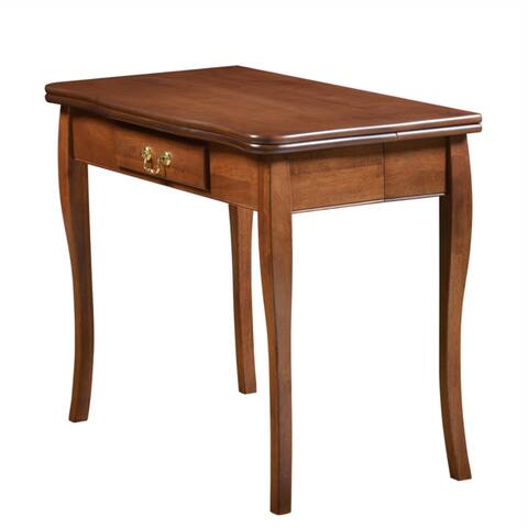 Stakmore Expanding Convertible Console to Dining Room Table w/ 2 Leaves, Cherry - 94