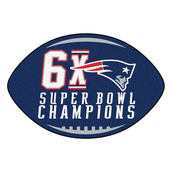 Shop Nfl New England Patriots 5x Super Bowl Champions Football Shaped Mat Area Rug Overstock 22626892