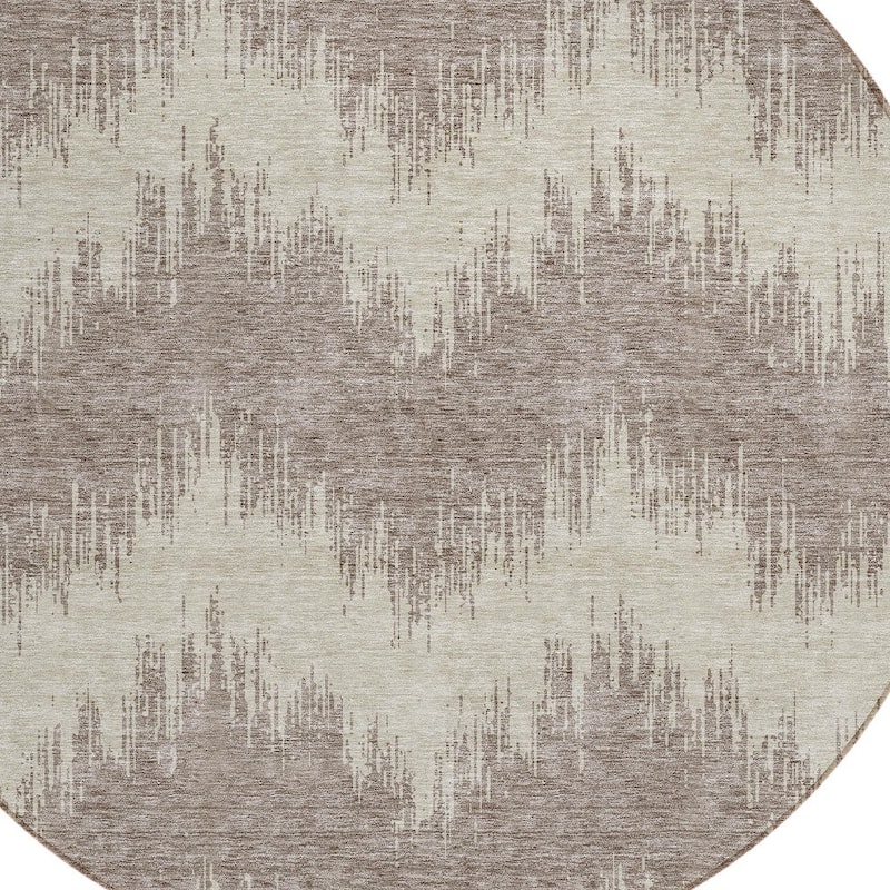 HomeRoots Chevron Transitional Rectangle Outdoor Rug