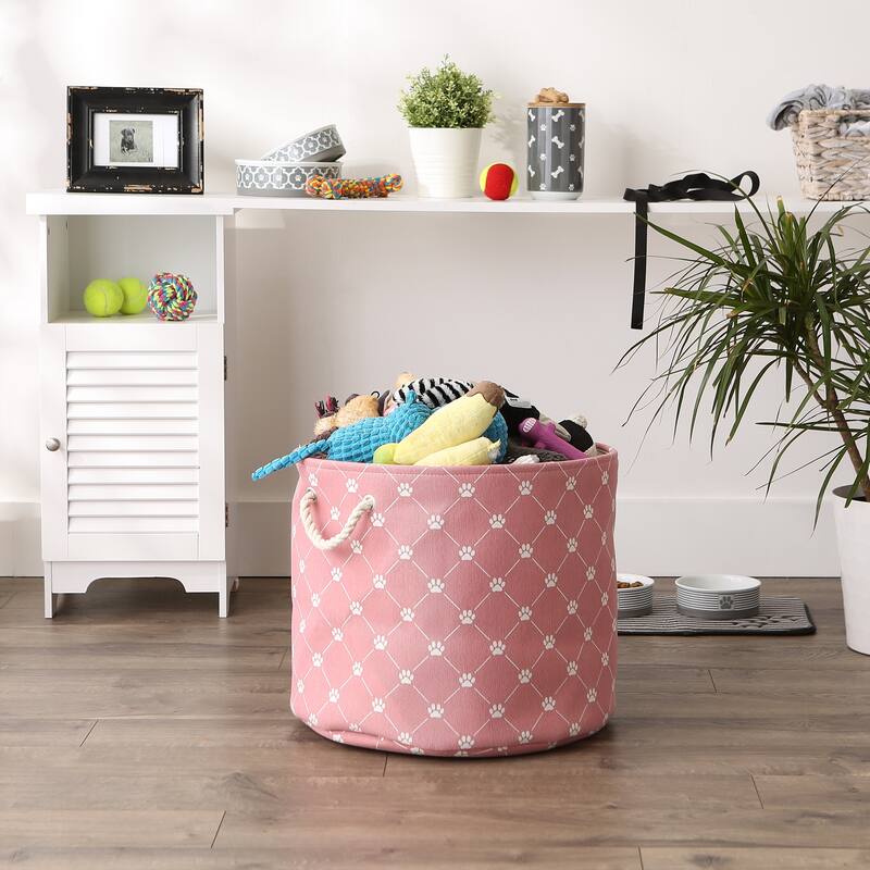 Bone Dry Polyester Pet Bin Trellis Paw