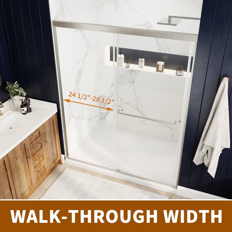 Modland 56-60''x 72'' Glass Shower Door - 56''-60''x 72''