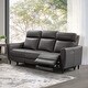 preview thumbnail 5 of 23, Abbyson Ludovic Leather Power Reclining Sofa with Power Headrest Grey