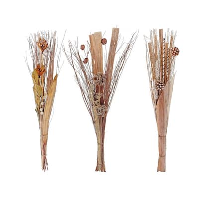 120 Cm Dried Floral Bouquet (Assorted) - Set of 3