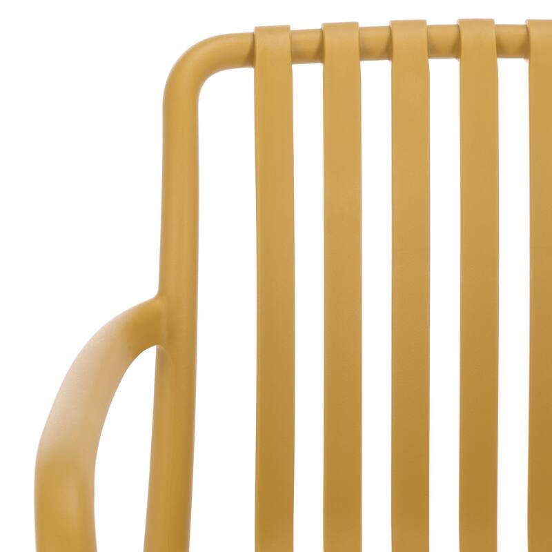 SAFAVIEH Outdoor Living Holly Stacking Dining Armchair (Set of 2) - 22"W x 22"D x 32"H