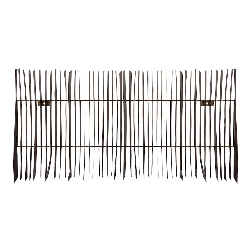 Elk Home Ridge Aged Brass Metal 60 Inch Wide Wall Art