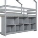 preview thumbnail 16 of 14, Twin House Loft Bed with Roof Frame,Guardrails and Ladder