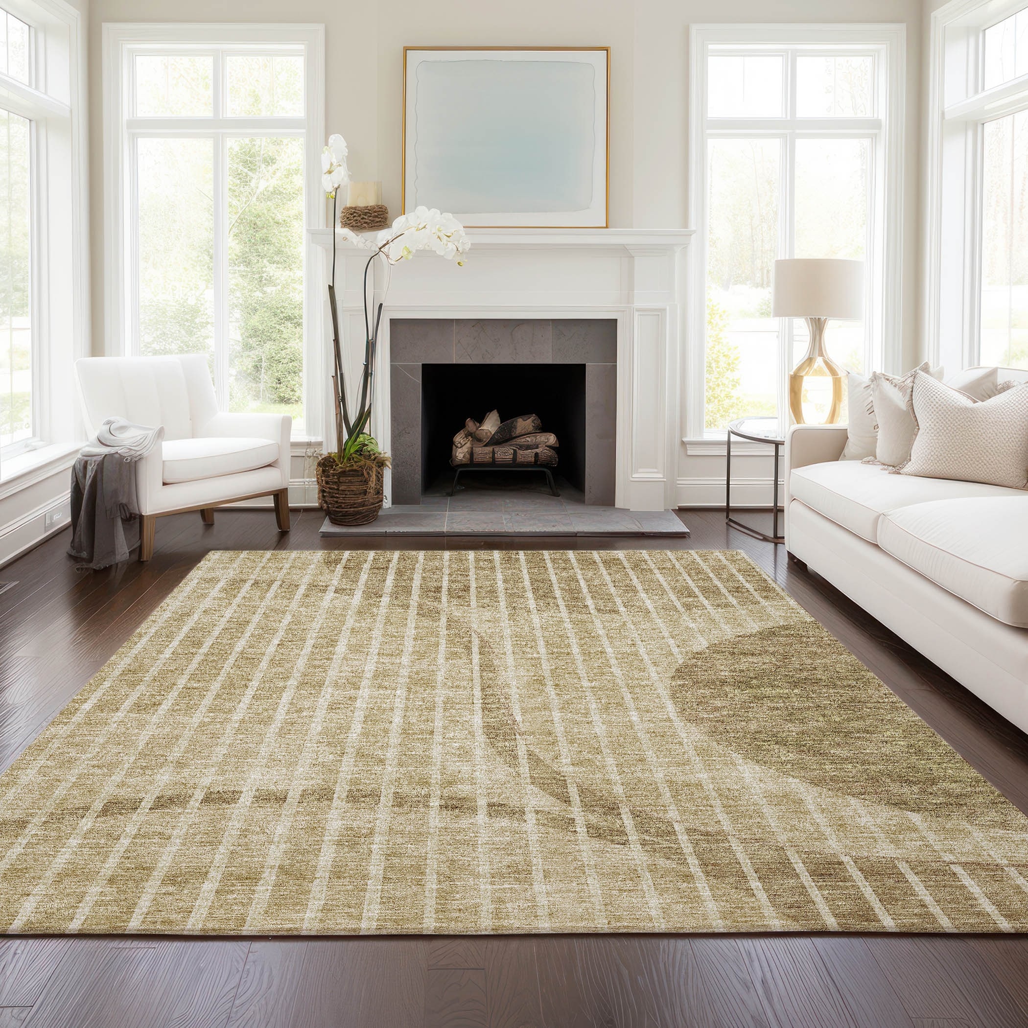 Machine Washable Indoor/ Outdoor Chantille Contemporary Rug