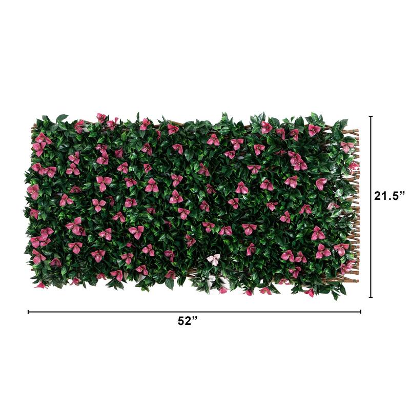 Bougainvillea Artificial Expandable Outdoor Fence - 40" x 80"
