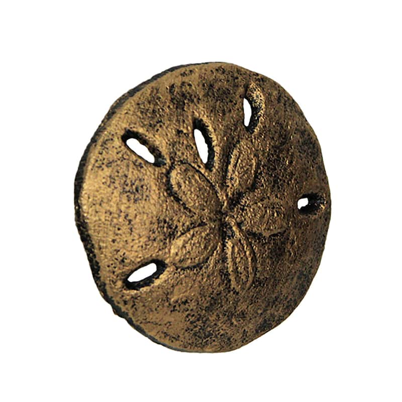 Antique Finish Sand Dollar Drawer Pulls - 6-Piece Set - 2.25 X 2.25 X 1 inches - Orange