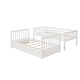 preview thumbnail 65 of 68, American Classic Traditional Style Twin-over-Twin Bunk Bed with Ladders and Two Storage Drawers