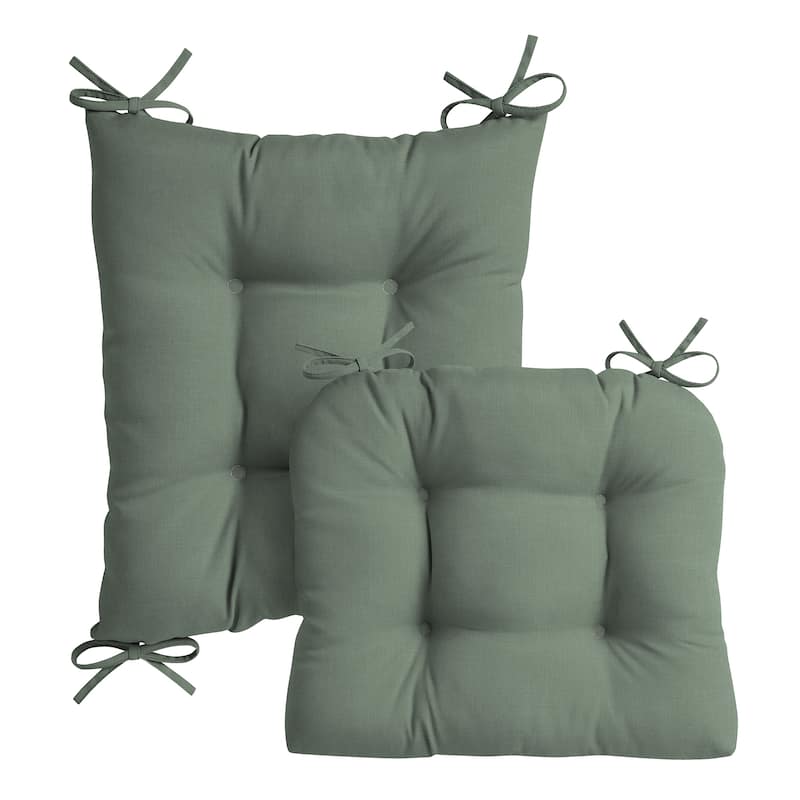 ARDEN earthFIBER Indoor/Outdoor Plush Rocking Chair Cushion Set - 20 x 18 - 20 x 18 - Sage Green Texture