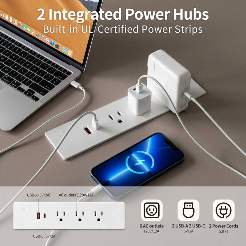 Modern 110"L Conference Table 8-Person Meeting Table