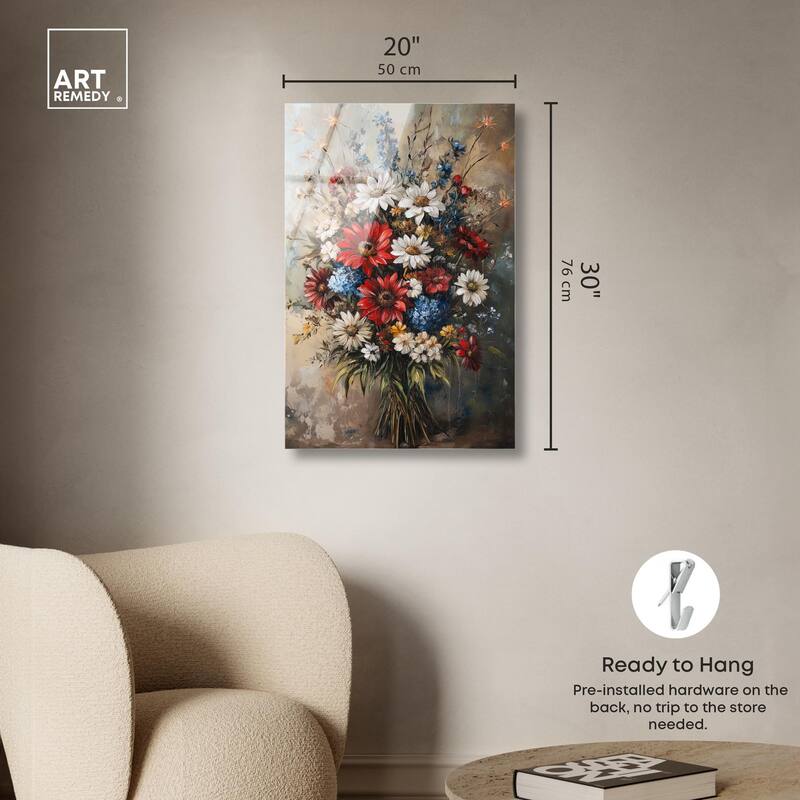 Symphony of Flowers II Acrylic by Art Remedy, Ready to Hang