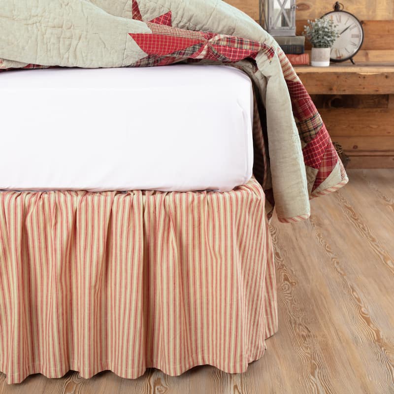 Ozark Ticking Stripe Bed Skirt - King