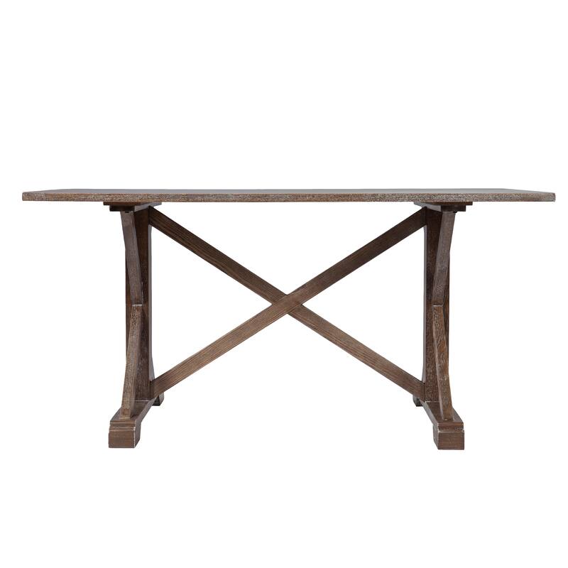 SEI Furniture Oriaga Farmhouse Trestle Dining Table