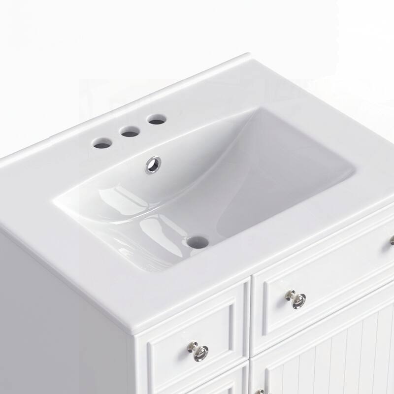 24-Inch Bathroom Vanity Cabinet with Ceramic Sink