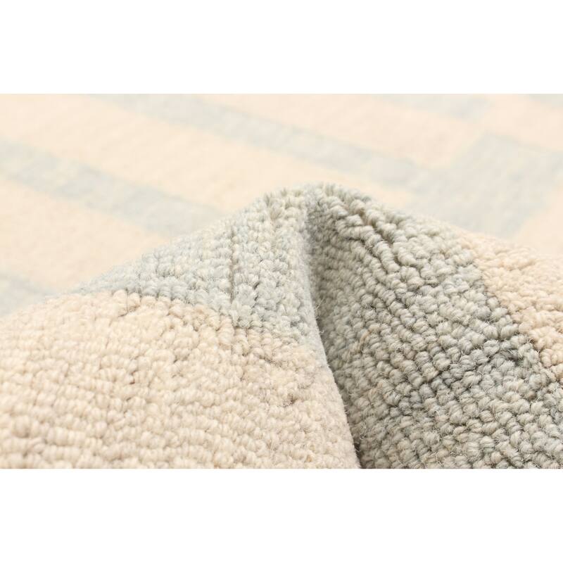 ECARPETGALLERY Hand Tufted Timeless Blue Wool Rug - 5'1 x 7'11