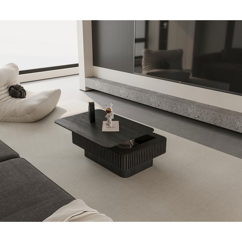 38.6in Fluted Lift-top Coffee Table