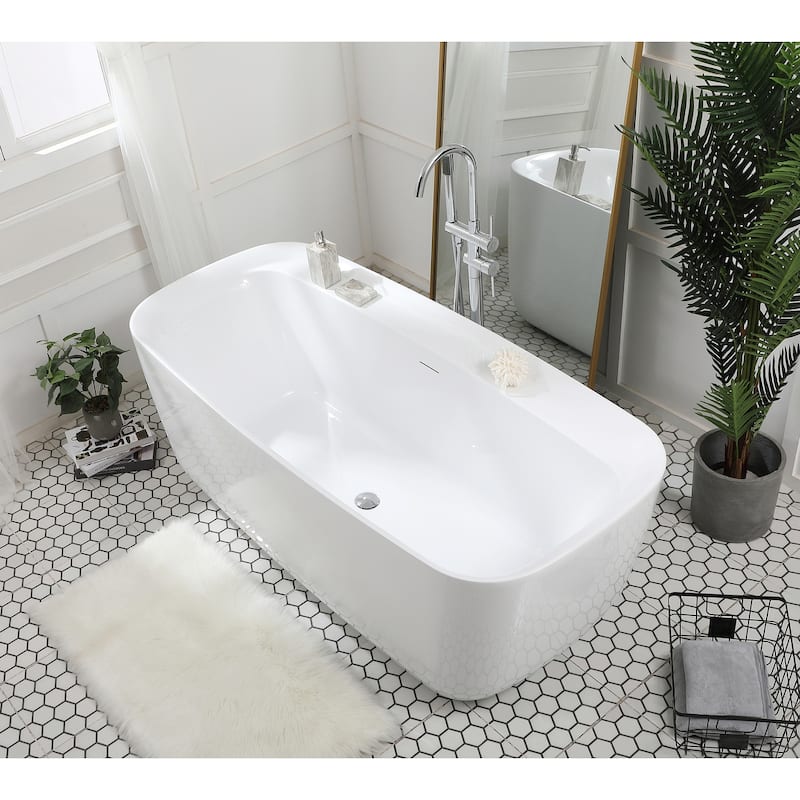 Chad Soaking Bathtub in Glossy White