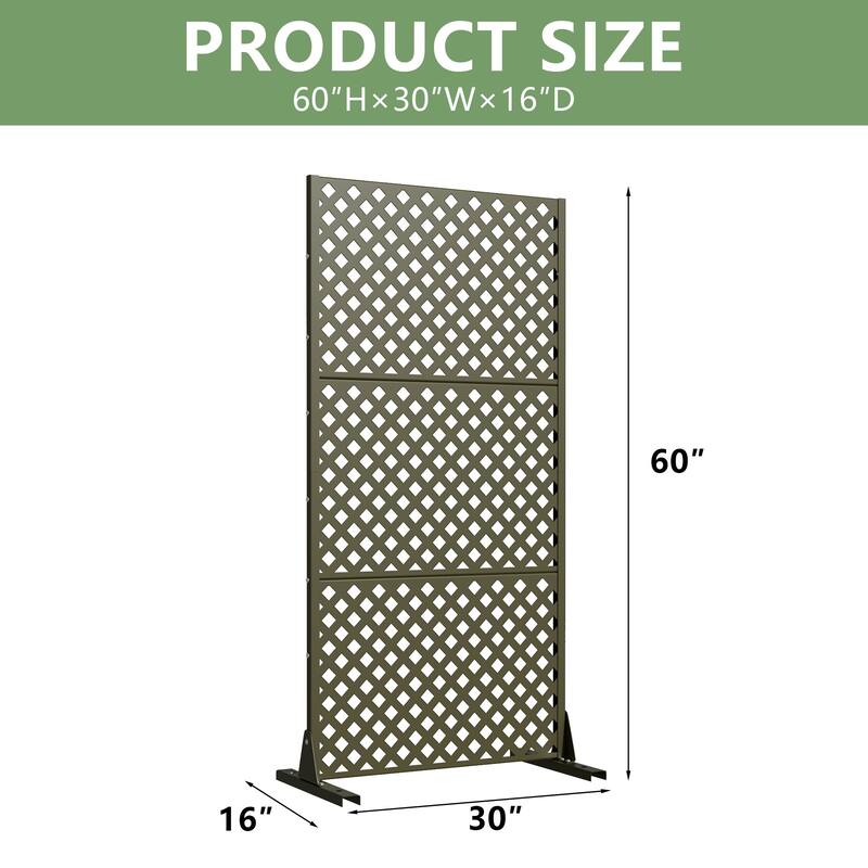 Outdoor Rectangle Privacy Screens Metal Screen Fence Panel