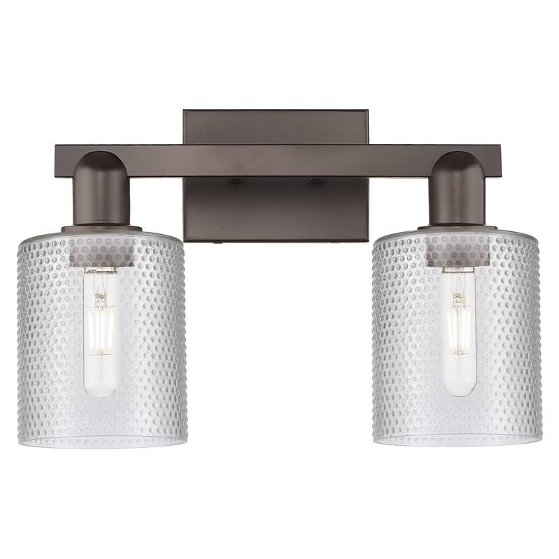 Innovations Lighting Endless Possibilities Arcadia - Cobbleskill - 2 Light 16" Bath Vanity Light - Clear/Oil Rubbed Bronze