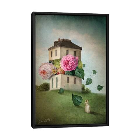 iCanvas "House Of Flowers" by Catrin Welz-Stein Framed Canvas Print