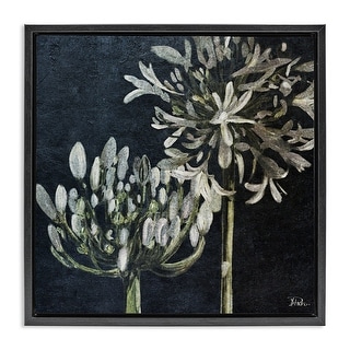 Stupell Blooming White Herbs Framed Floater Canvas Wall Art Design By ...