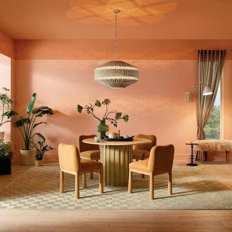 Kichler Lighting Lulo 30.25 Inch 1 Light Pendant with Handwoven Natural Cord in Champagne Bronze