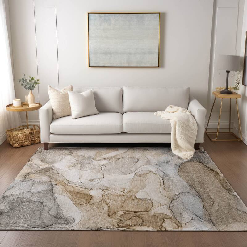 Elfi Artistic Abstract Weather Resistant Versatile Elegance Outdoor Rug