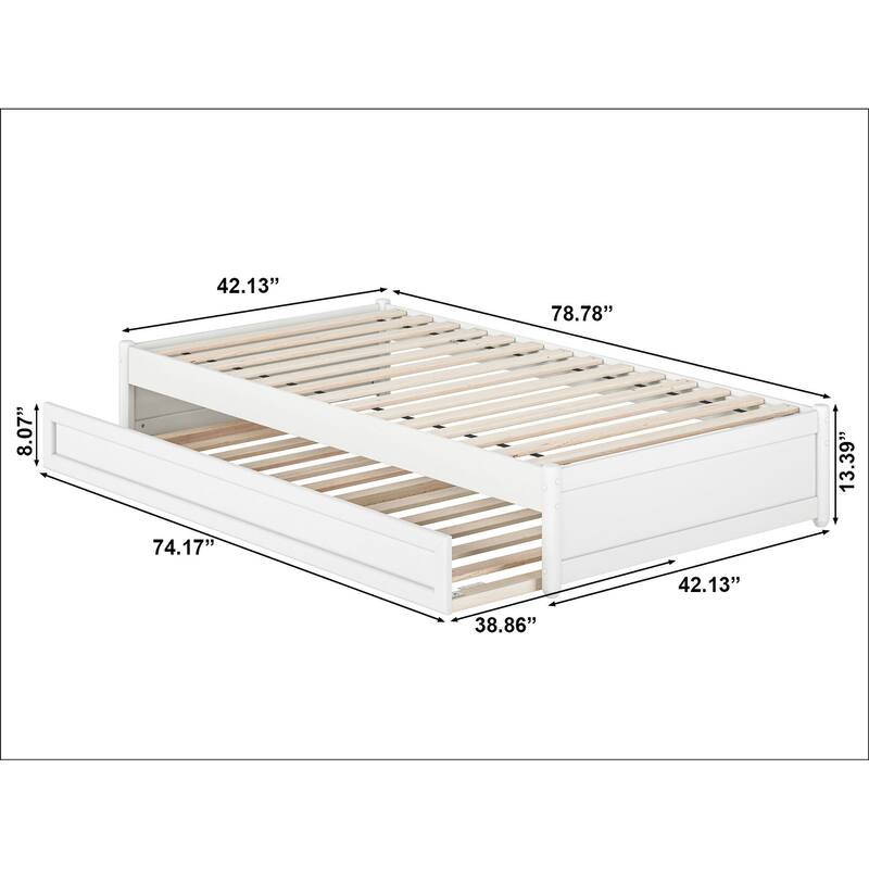 Barcelona Panel Platform Bed with Twin Trundle