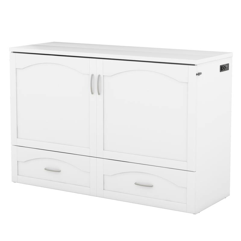 Murphy Bed Wall Bed with Drawer and a Set of Sockets & USB Ports