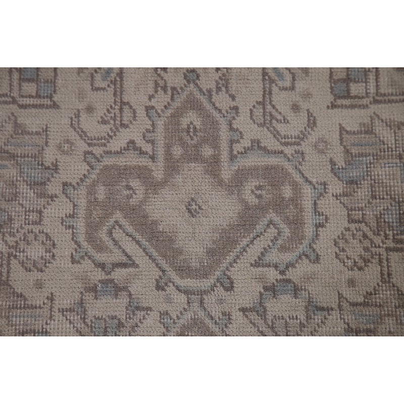 Distressed Tabriz Persian Vintage Rug Handmade Oriental Wool Carpet - 6'3" x 9'6"