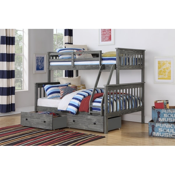 overstock twin over full bunk bed