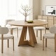 preview thumbnail 2 of 6, 47" Modern Wood Round Dining Table for 4-7 People