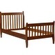 preview thumbnail 6 of 11, Sleek Walnut Platform Bed with Space-Saving Design and Ample Storage - Sturdy Wooden Slat Support - Twin Size, Walnut