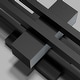 preview thumbnail 27 of 33, Modern Geometric Matte Black LED Flush Mount Wall Sconce Set of 2 or 1