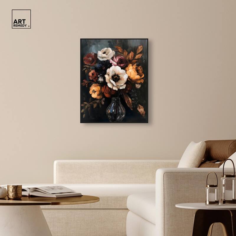 Velvet Night Bloom I Canvas by Art Remedy