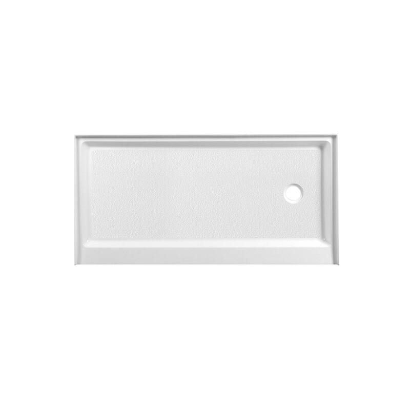 Indigo Home 60x30 inch Single Threshold Shower Tray Right Drain in White